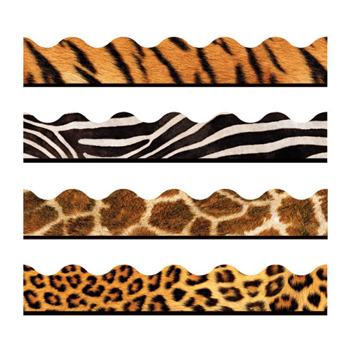 Terrific Trimmers Print Board Trim, 2.25" X 156 Ft, Animal Prints, Assorted Colors/designs Terrific Trimmers Print Board Trim, 2.25" X 156 Ft, Animal Prints, Assorted Colors/designs