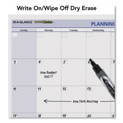 Quicknotes Mini Erasable Wall Planner, 16 X 12, White/blue/yellow Sheets, 12-month (jan To Dec): 2025 Quicknotes Mini Erasable Wall Planner, 16 X 12, White/blue/yellow Sheets, 12-month (jan To Dec): 2025