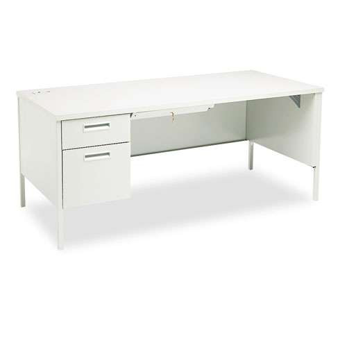 Metro Classic Series Right Pedestal "l" Workstation Desk, 66" X 30" X 29.5", Mocha/black