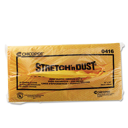 Stretch 'n Dust Cloths, 23.25 X 24, Orange/yellow, 20/bag, 5 Bags/carton Stretch 'n Dust Cloths, 23.25 X 24, Orange/yellow, 20/bag, 5 Bags/carton