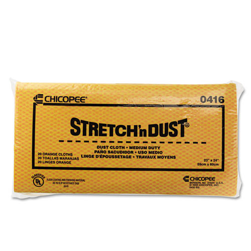 Stretch 'n Dust Cloths, 23.25 X 24, Orange/yellow, 20/bag, 5 Bags/carton Stretch 'n Dust Cloths, 23.25 X 24, Orange/yellow, 20/bag, 5 Bags/carton