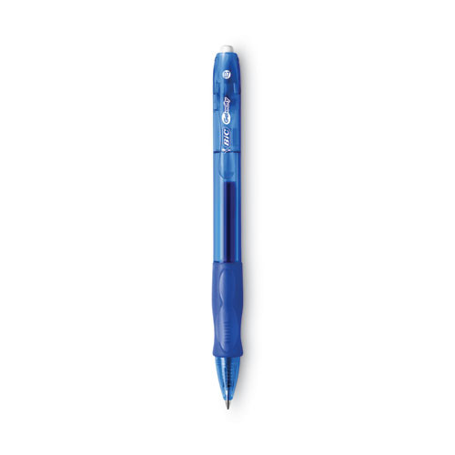 Gel-ocity Gel Pen, Retractable, Medium 0.7 Mm, Blue Ink, Translucent Blue Barrel, Dozen