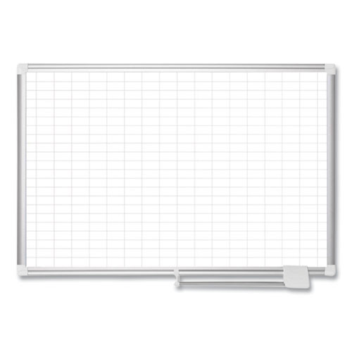 Grid Planning Board, 1 X 2 Grid, 72 X 48, White/silver