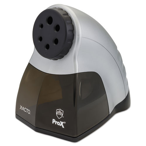 Prox Classroom Electric Pencil Sharpener, Ac-powered, 5.75" X 10.5" X 7.5", Silver/black Prox Classroom Electric Pencil Sharpener, Ac-powered, 5.75" X 10.5" X 7.5", Silver/black