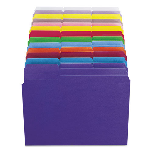 Reinforced Top Tab Colored File Folders, 1/3-cut Tabs: Assorted, Letter Size, 0.75" Expansion, Red, 100/box Reinforced Top Tab Colored File Folders, 1/3-cut Tabs: Assorted, Letter Size, 0.75" Expansion, Red, 100/box