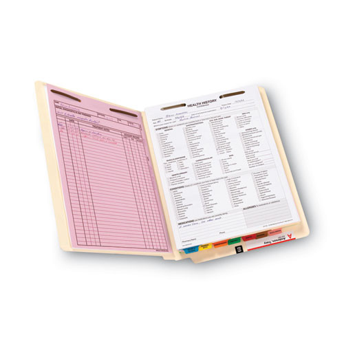 Manila Reinforced End Tab Fastener Folders, Antimicrobial Protection, 2 Fasteners, Letter Size, Manila Exterior, 50/box Manila Reinforced End Tab Fastener Folders, Antimicrobial Protection, 2 Fasteners, Letter Size, Manila Exterior, 50/box