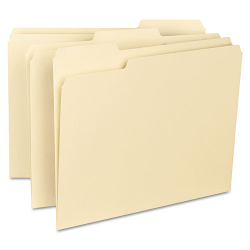 Reinforced Tab Manila File Folders, Straight Tabs, Letter Size, 0.75" Expansion, 11-pt Manila, 100/box