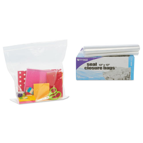 Seal Closure Bags, 2 Mil, 12" X 12", Clear, 500/carton Seal Closure Bags, 2 Mil, 12" X 12", Clear, 500/carton
