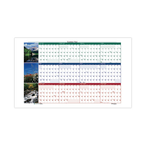Earthscapes Recycled Reversible/erasable Yearly Wall Calendar, Nature Photos, 24 X 37, White Sheets, 12-month (jan-dec): 2026 Earthscapes Recycled Reversible/erasable Yearly Wall Calendar, Nature Photos, 24 X 37, White Sheets, 12-month (jan-dec): 2026