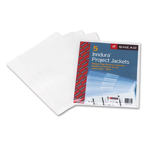 Poly Translucent Project Jackets, Letter Size, Clear, 5/pack Poly Translucent Project Jackets, Letter Size, Clear, 5/pack