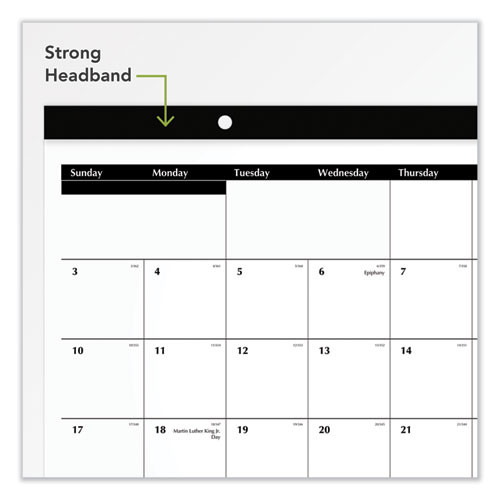 Compact Desk Pad, 18 X 11, White Sheets, Black Binding, Clear Corners, 12-month (jan To Dec): 2025 Compact Desk Pad, 18 X 11, White Sheets, Black Binding, Clear Corners, 12-month (jan To Dec): 2025