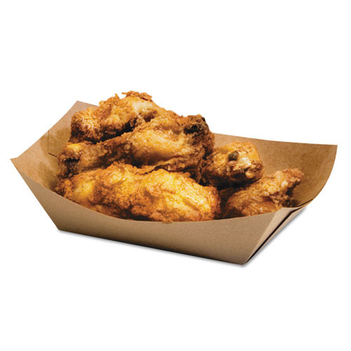 Ecocraft Food Trays, 3 Lb Capacity, Natural, 500/carton Ecocraft Food Trays, 3 Lb Capacity, Natural, 500/carton