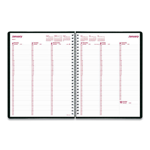 Duraflex Weekly Planner, 11 X 8.5, Black Cover, 12-month (jan To Dec): 2025 Duraflex Weekly Planner, 11 X 8.5, Black Cover, 12-month (jan To Dec): 2025