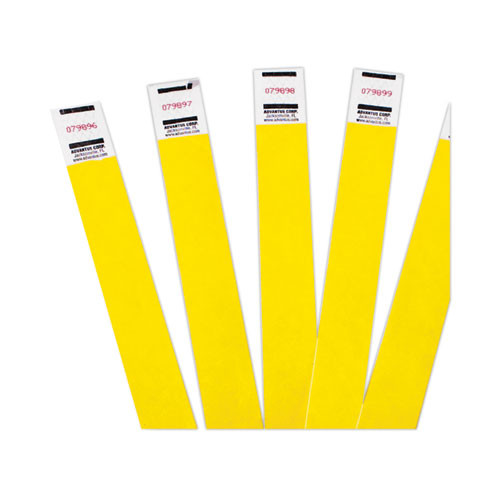 Crowd Management Wristbands, Sequentially Numbered, 9.75" X 0.75", Neon Yellow,500/pack Crowd Management Wristbands, Sequentially Numbered, 9.75" X 0.75", Neon Yellow,500/pack