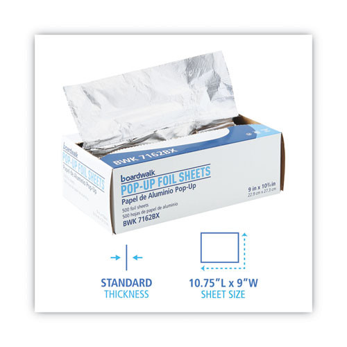 Standard Aluminum Foil Pop-up Sheets, 9 X 10.75, 500/box, 6 Boxes/carton Standard Aluminum Foil Pop-up Sheets, 9 X 10.75, 500/box, 6 Boxes/carton