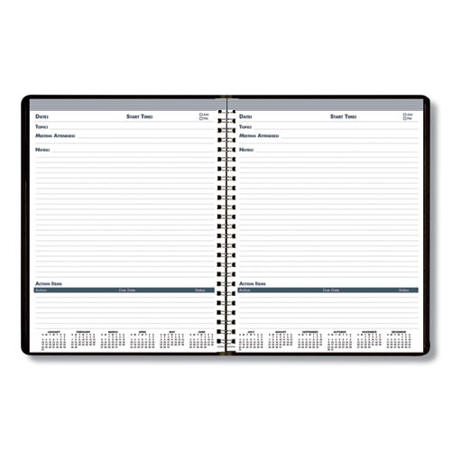 Recycled Meeting Note Planner, 11 X 8.5, Black Cover, 12-month (jan To Dec): 2025 Recycled Meeting Note Planner, 11 X 8.5, Black Cover, 12-month (jan To Dec): 2025