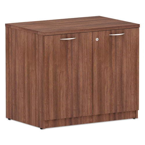 Alera Valencia Series Storage Cabinet, 34 1/8w X 22 7/8d X 29 1/2h, Modern Walnut Alera Valencia Series Storage Cabinet, 34 1/8w X 22 7/8d X 29 1/2h, Modern Walnut