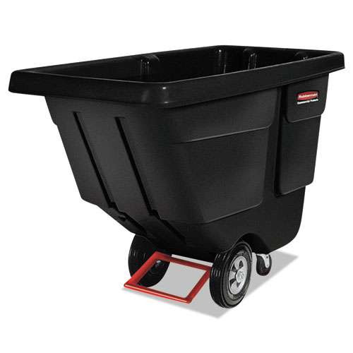 Rotomolded Tilt Truck, Rectangular, Plastic, 1,250 Lb Capacity, Black Rotomolded Tilt Truck, Rectangular, Plastic, 1,250 Lb Capacity, Black