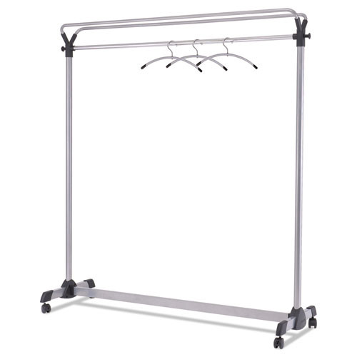Large Capacity Garment Rack, 63.5w X 21.25d X 67.5h, Black/silver Large Capacity Garment Rack, 63.5w X 21.25d X 67.5h, Black/silver
