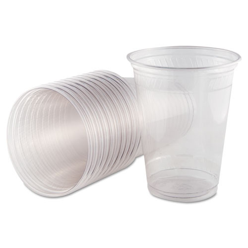 Kal-clear Pet Cold Drink Cups, 16 Oz To 18 Oz, Clear, 50/sleeve, 20 Sleeves/carton