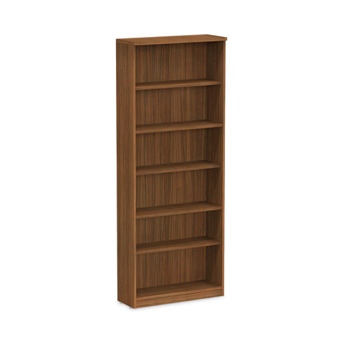 Alera Valencia Series Bookcase, Six-shelf, 31.75w X 14d X 80.25h, Modern Walnut Alera Valencia Series Bookcase, Six-shelf, 31.75w X 14d X 80.25h, Modern Walnut