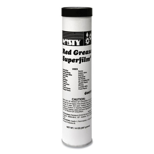 Nlgi #2 Red Grease, Tube, 14oz, 48/carton