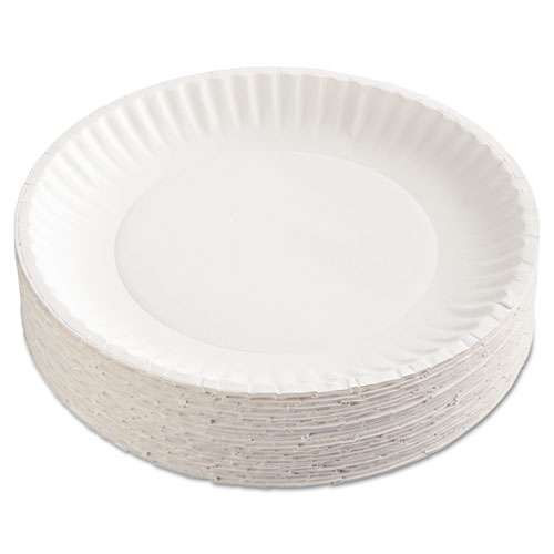 Gold Label Coated Paper Plates, 9" Dia, White, 120/pack, 8 Packs/carton