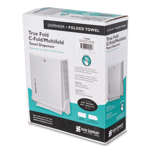 True Fold C-fold/multifold Paper Towel Dispenser, 11.63 X 5 X 14.5, White True Fold C-fold/multifold Paper Towel Dispenser, 11.63 X 5 X 14.5, White