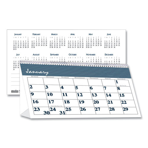 Bar Harbor Recycled Desk Tent Monthly Calendar, 7 X 4.25, White/blue Sheets, 12-month (jan To Dec): 2025 Bar Harbor Recycled Desk Tent Monthly Calendar, 7 X 4.25, White/blue Sheets, 12-month (jan To Dec): 2025