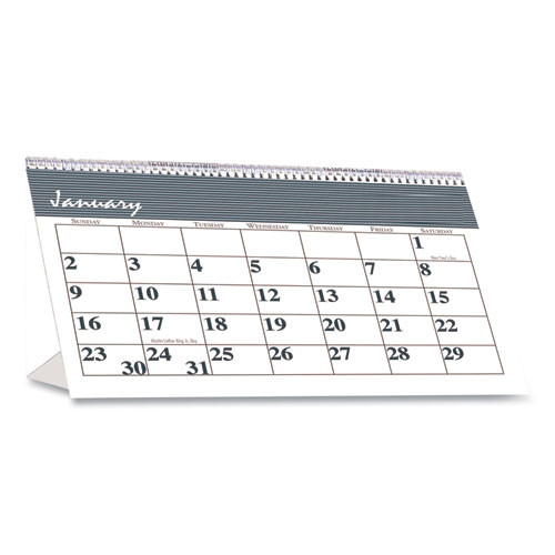 Bar Harbor Recycled Desk Tent Monthly Calendar, 7 X 4.25, White/blue Sheets, 12-month (jan To Dec): 2025 Bar Harbor Recycled Desk Tent Monthly Calendar, 7 X 4.25, White/blue Sheets, 12-month (jan To Dec): 2025