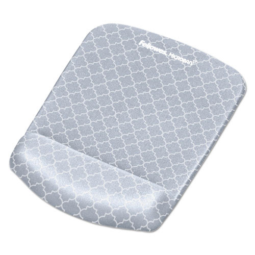 Plushtouch Mouse Pad With Wrist Rest, 7.25 X 9.37, Lattice Design Plushtouch Mouse Pad With Wrist Rest, 7.25 X 9.37, Lattice Design