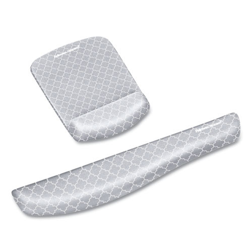 Plushtouch Mouse Pad With Wrist Rest, 7.25 X 9.37, Lattice Design Plushtouch Mouse Pad With Wrist Rest, 7.25 X 9.37, Lattice Design
