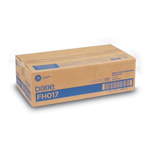 Plastic Cutlery, Forks, Heavyweight, Clear, 1,000/carton Plastic Cutlery, Forks, Heavyweight, Clear, 1,000/carton