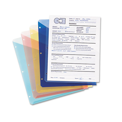 Organized Up Poly Slash Jackets, 2-sections, Letter Size, Assorted Colors, 5/pack Organized Up Poly Slash Jackets, 2-sections, Letter Size, Assorted Colors, 5/pack