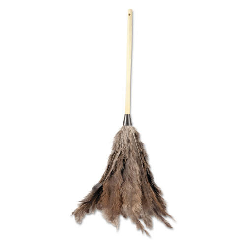 Professional Ostrich Feather Duster, Gray, 14" Length, 6" Handle Professional Ostrich Feather Duster, Gray, 14" Length, 6" Handle