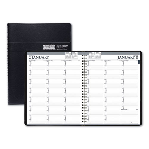 Recycled Professional Weekly Planner, 15-minute Appts, 11 X 8.5, Black Wirebound Soft Cover, 12-month (jan To Dec): 2025 Recycled Professional Weekly Planner, 15-minute Appts, 11 X 8.5, Black Wirebound Soft Cover, 12-month (jan To Dec): 2025