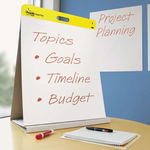 Self-stick Pad Plus Tabletop Easel Pad With Dry Erase Board, Unruled, 20 White 20 X 23 Sheets Self-stick Pad Plus Tabletop Easel Pad With Dry Erase Board, Unruled, 20 White 20 X 23 Sheets