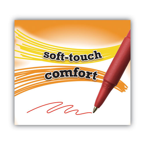 Soft Feel Ballpoint Pen, Retractable, Medium 1 Mm, Red Ink, Red Barrel, Dozen Soft Feel Ballpoint Pen, Retractable, Medium 1 Mm, Red Ink, Red Barrel, Dozen