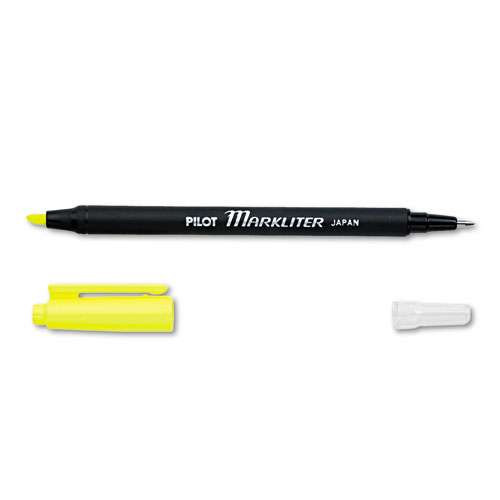 Markliter Ball Pen And Highlighter, Fluorescent Yellow/black Inks, Chisel/conical Tips, Black/yellow/white Barrel Markliter Ball Pen And Highlighter, Fluorescent Yellow/black Inks, Chisel/conical Tips, Black/yellow/white Barrel