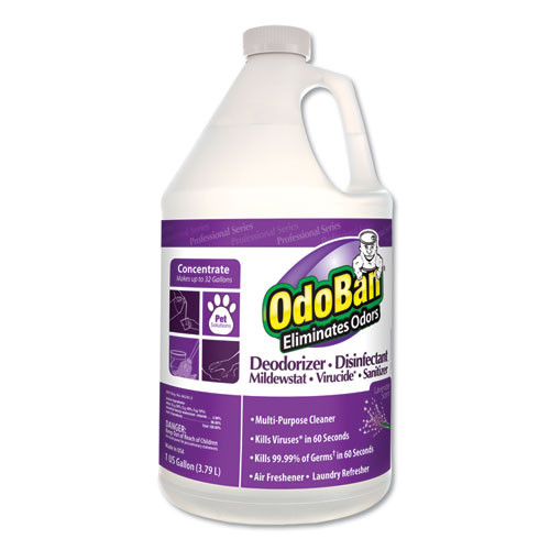 Concentrate Odor Eliminator And Disinfectant, Lavender Scent, 1 Gal Bottle, 4/carton Concentrate Odor Eliminator And Disinfectant, Lavender Scent, 1 Gal Bottle, 4/carton