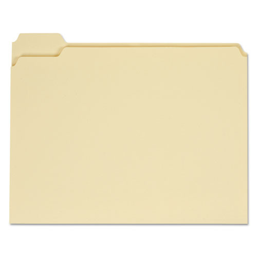 Top Tab Manila File Folders, 1/5-cut Tabs: Assorted, Letter Size, 0.75" Expansion, Manila, 100/box