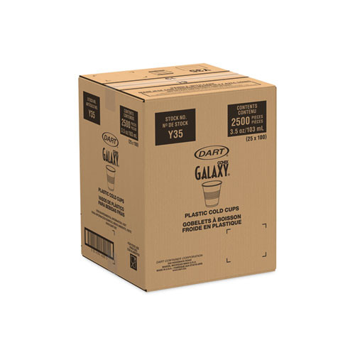 Conex Galaxy Polystyrene Plastic Cold Cups, 3.5 Oz, 100 Sleeve, 25 Sleeves/carton
