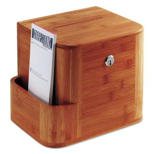 Bamboo Suggestion Boxes, 10 X 8 X 14, Cherry Bamboo Suggestion Boxes, 10 X 8 X 14, Cherry