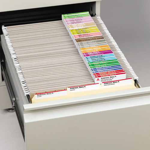 Viewables Hanging Folder Tab And Label Bulk Pack Refill, 1/3-cut Tabs, Assorted Colors, 3.5" Wide, 100/box