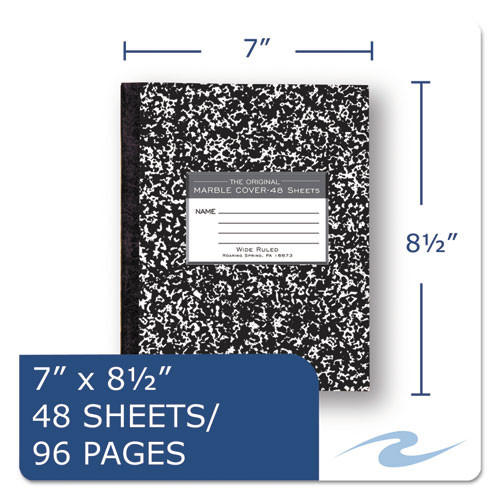 Marble Cover Composition Book, Wide/legal Rule, Black Marble Cover, 8.5 X 7, 48 Sheets Marble Cover Composition Book, Wide/legal Rule, Black Marble Cover, 8.5 X 7, 48 Sheets