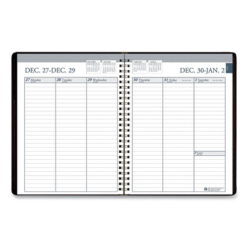 Recycled Weekly Appointment Book Ruled Without Appointment Times, 8.75 X 6.88, Black Cover, 12-month (jan To Dec): 2025 Recycled Weekly Appointment Book Ruled Without Appointment Times, 8.75 X 6.88, Black Cover, 12-month (jan To Dec): 2025