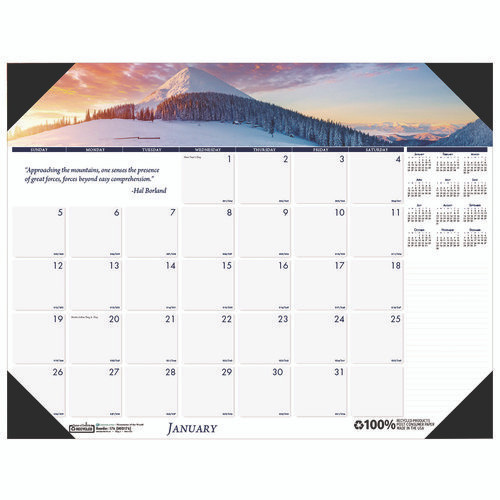 Earthscapes Recycled Monthly Desk Pad Calendar, Mountains Of The World Photos, 22 X 17, Black Corners,12-month(jan-dec): 2025 Earthscapes Recycled Monthly Desk Pad Calendar, Mountains Of The World Photos, 22 X 17, Black Corners,12-month(jan-dec): 2025