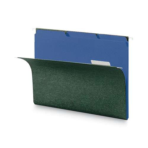 Interior File Folders, 1/3-cut Tabs: Assorted, Letter Size, 0.75" Expansion, Navy Blue, 100/box Interior File Folders, 1/3-cut Tabs: Assorted, Letter Size, 0.75" Expansion, Navy Blue, 100/box
