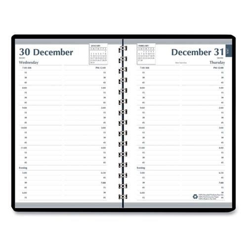 Memo Size Daily Appointment Book With 15-minute Schedule, 8 X 5, Black Cover, 12-month (jan To Dec): 2025 Memo Size Daily Appointment Book With 15-minute Schedule, 8 X 5, Black Cover, 12-month (jan To Dec): 2025