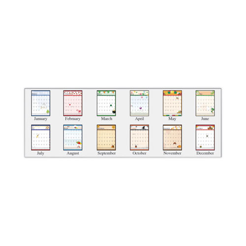 Recycled Seasonal Wall Calendar, Illustrated Seasons Artwork, 12 X 16.5, 12-month (jan To Dec): 2025 Recycled Seasonal Wall Calendar, Illustrated Seasons Artwork, 12 X 16.5, 12-month (jan To Dec): 2025